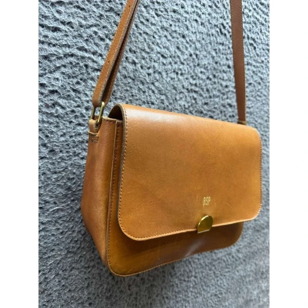 Madewell The Abroad Leather Convertible Crossbody Bag Camel Brown‎